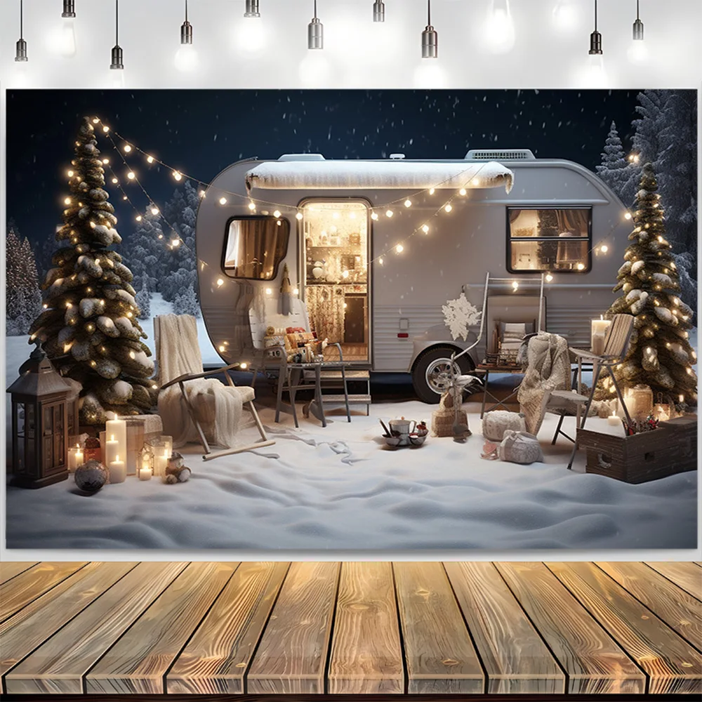 

Festive New Year Background Homely Atmosphere Fireplace With Christmas Tree Presents Wreath Archway Photography Backdrops DC-22