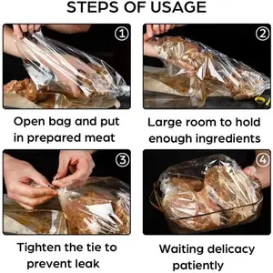 Çuval ve çantalar yüksek sıcaklıklı fırın 20 adet gıda sınıfı hayvan evcil hayvan tavuk hindi ısıya dayanıklı 250x380mm Tavuk paketinin ilk 10 satışı, no. 5