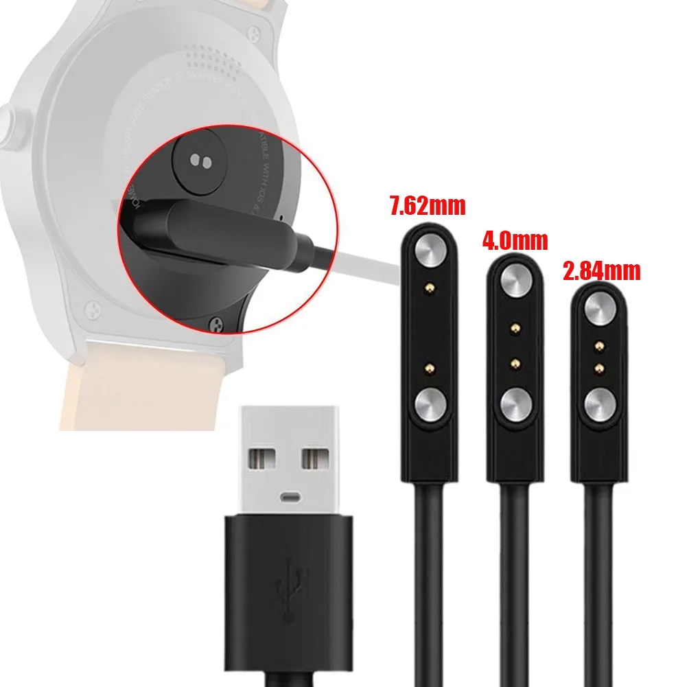 2.84/4/7.62mm Smartwatch Dock Charger Adapter USB Charging Cable Cord for Adult/Kids Smart Watch Power Charge Wire Accessories
