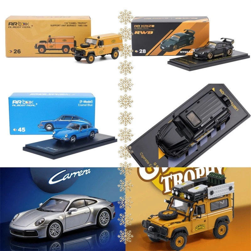 AR Box 1:64 110/Defender 90 "Camel Trophy"/G Class G W463A G63/Rauh-Welt RWB930 GT/Carrera GT/F-Model Modelos de Coches Fundidos a Presión, Regalos