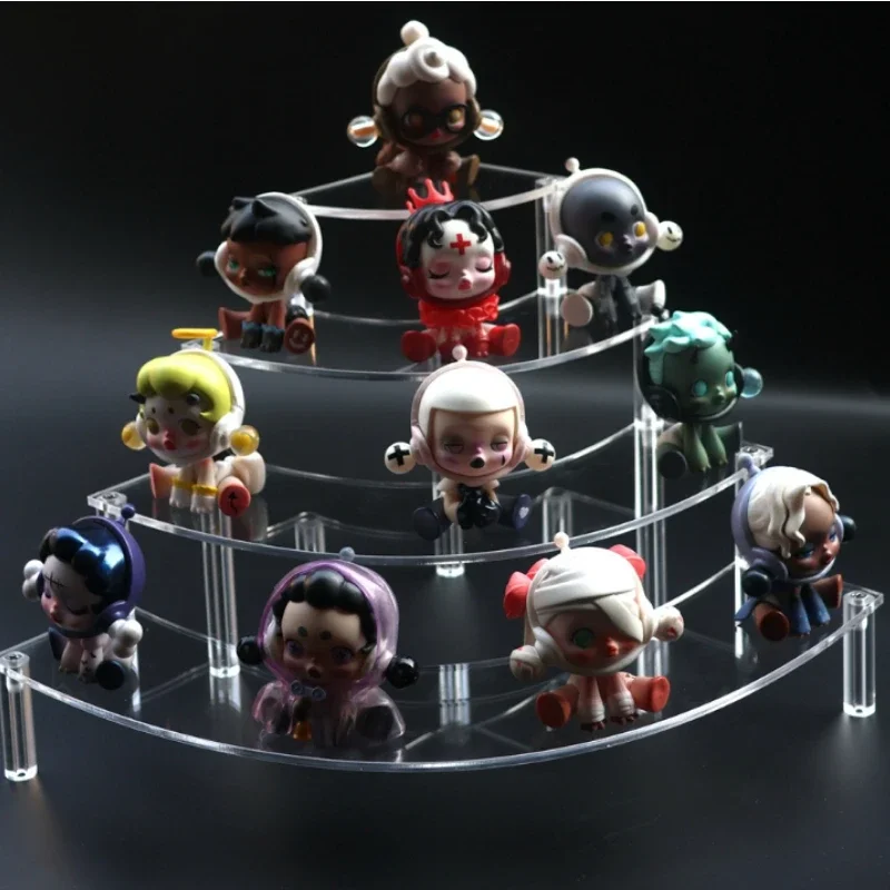 3-Tier Acrylic Round Cupcake Dessert Stand Display Riser Stand for Amiibo Figures Retail Showcase Party Dessert