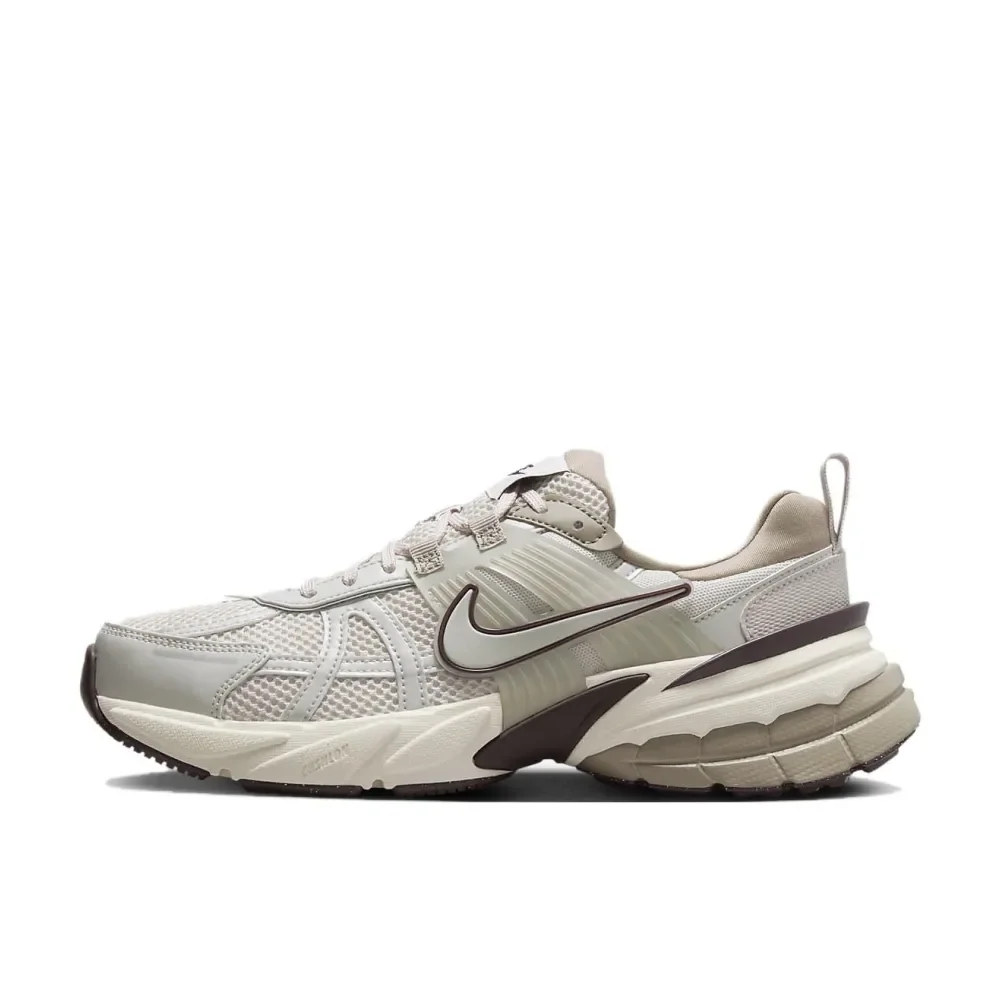 Nike new listing V2K low top casual running shoes men and women with the same sports shoes gray and white color scheme