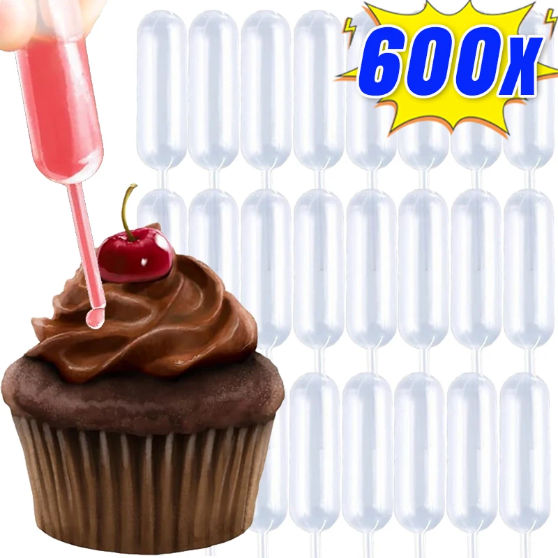 Mini Dropper 4ml Disposable Jam Dropper For Cupcake Sauce Squeeze Transfer Pipettes Dropper Dessert Stuffed Cake Decor Supplies