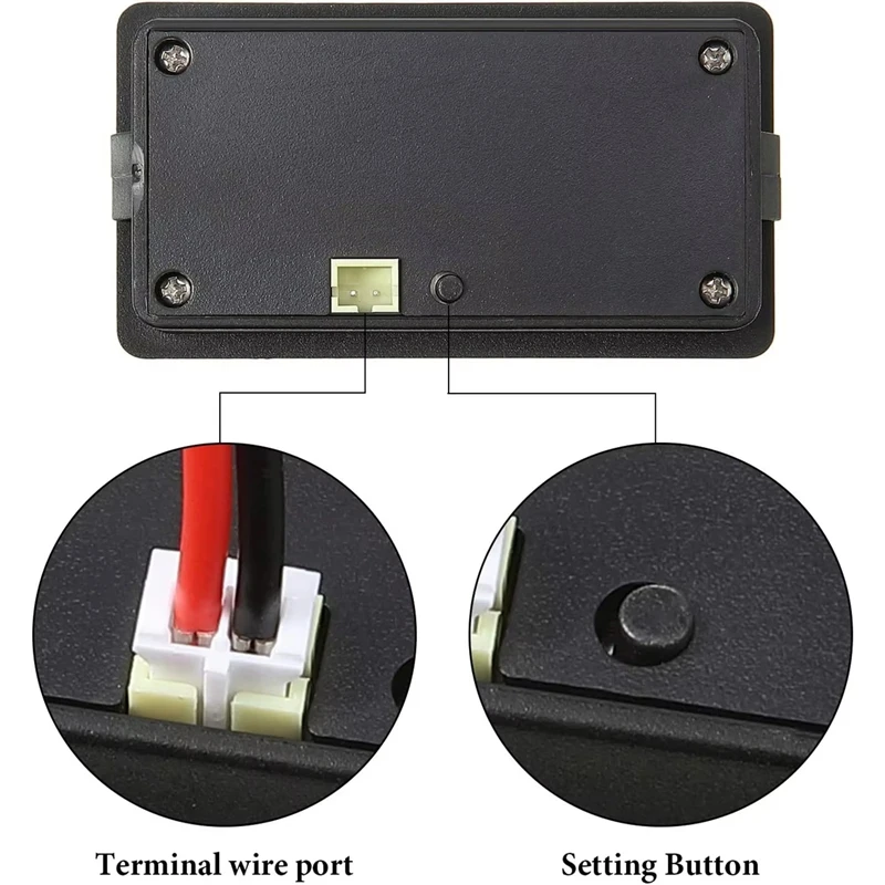 Car Voltage and Battery Level Gauge Lead-Acid Battery Lithium-Ion Battery Level Display Dashboard Gauge 12V 24V 48V 60V 72V
