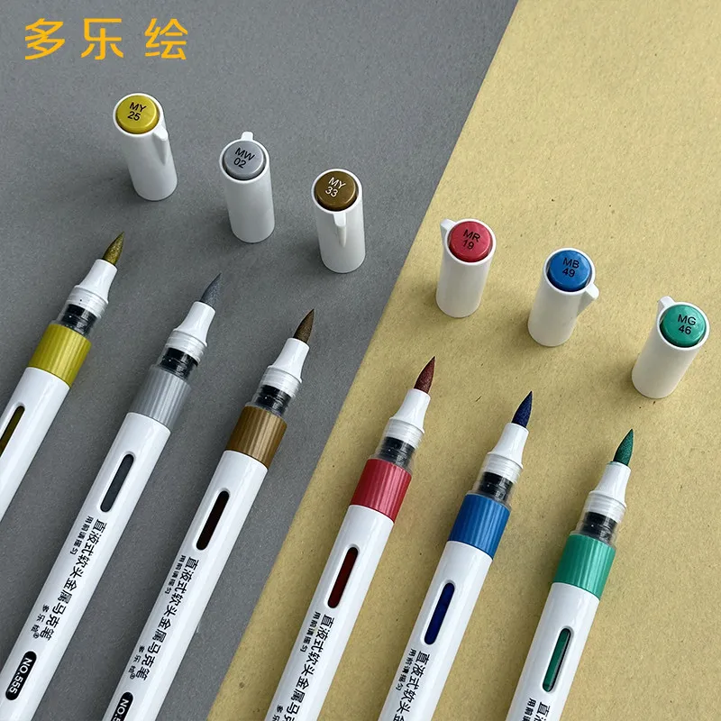 DOLOHA Doloha Metallic marker pen direct liquid Soft Head Mech model specific Paint color water-based complementary 3D printing view 2