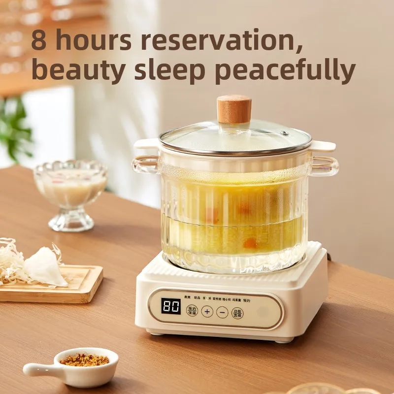 220 В 1,8 л стеклянная кастрюля, мультиварка для детского питания с автоматическим разделением воды, функцией тушения и сохранением питания