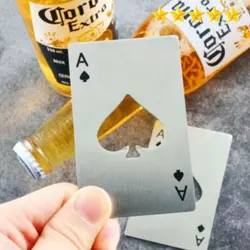 【Hot sales】Ace of Spades Credit Card Size Bottle Opener Creative Playing Card Shaped Portable Stainless Steel Bottle Opener