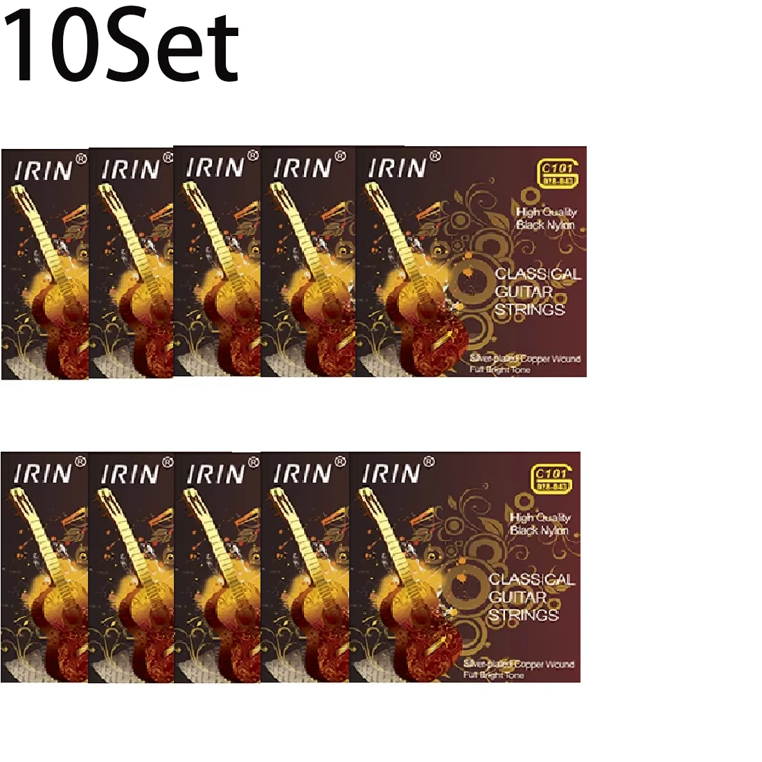 6-delige snaren klassieke gitaarsnaren zwart helder nylon Guitarra snaren verzilverd koperen wondsnaar gitaaraccessoires