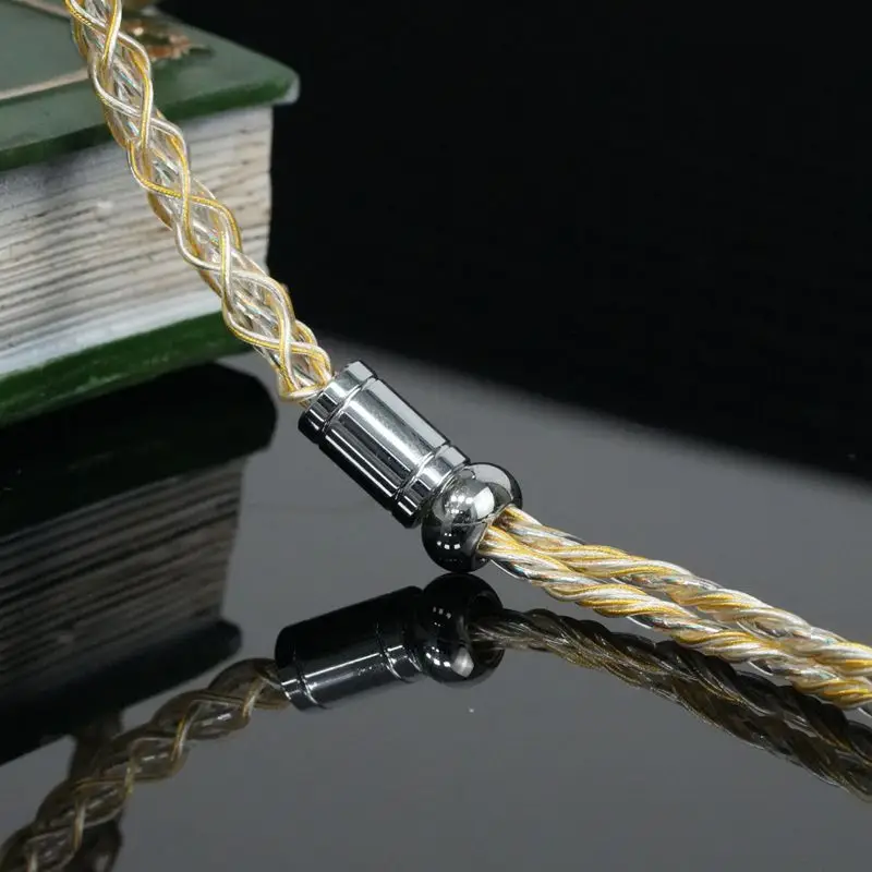 ZiSin-318 8-CoreGold silver palladium+silver foil+copper silver alloy In ear HIFI earphone upgrade cable Suitable forMK4 QKZ AKG - Image 4