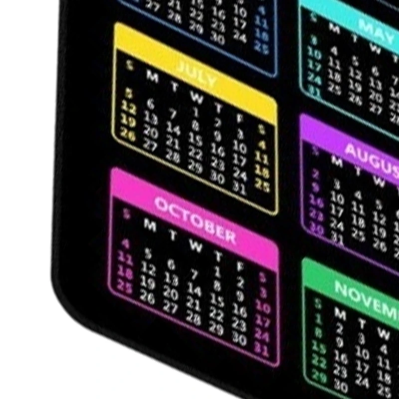 

2026 Calendar Mouse Pad Soft Skin Friendly Anti Slip For Work Gaming 77JC