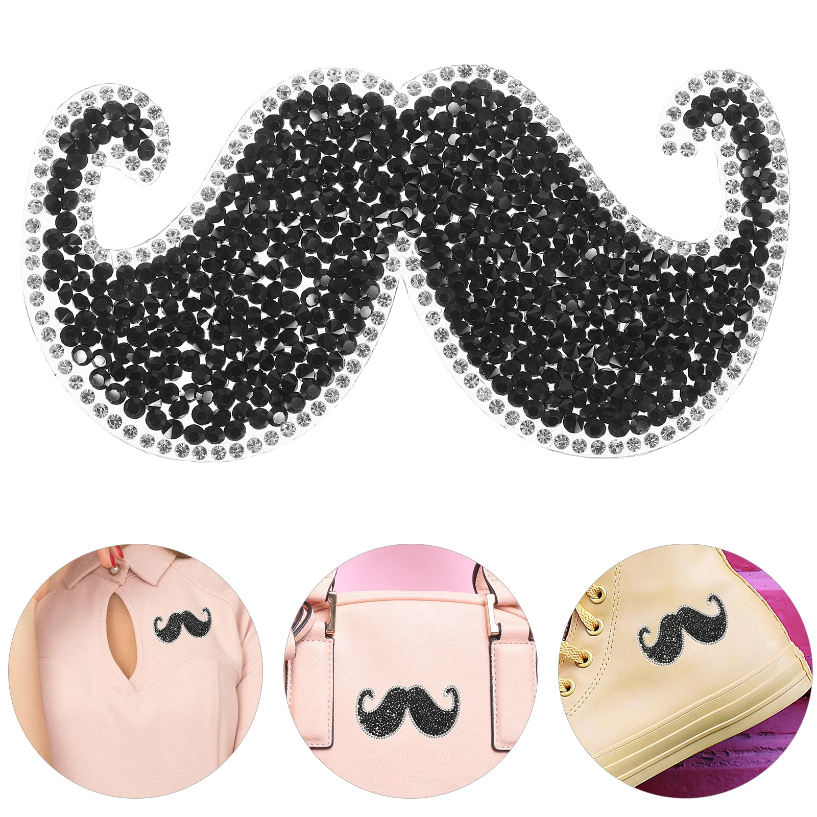

2 Pcs Big Bearded Ironing Sticker Sewing Patches Coat Diy Clothing Repair Embroidered Cartoon Clothes