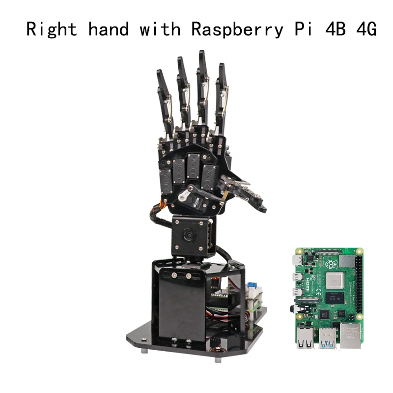 Raspberry Pi 5 mano dexterosa UhandPi manipulador Palma Robot AI reconocimiento somatosensorial Visual Python Robot programable mano