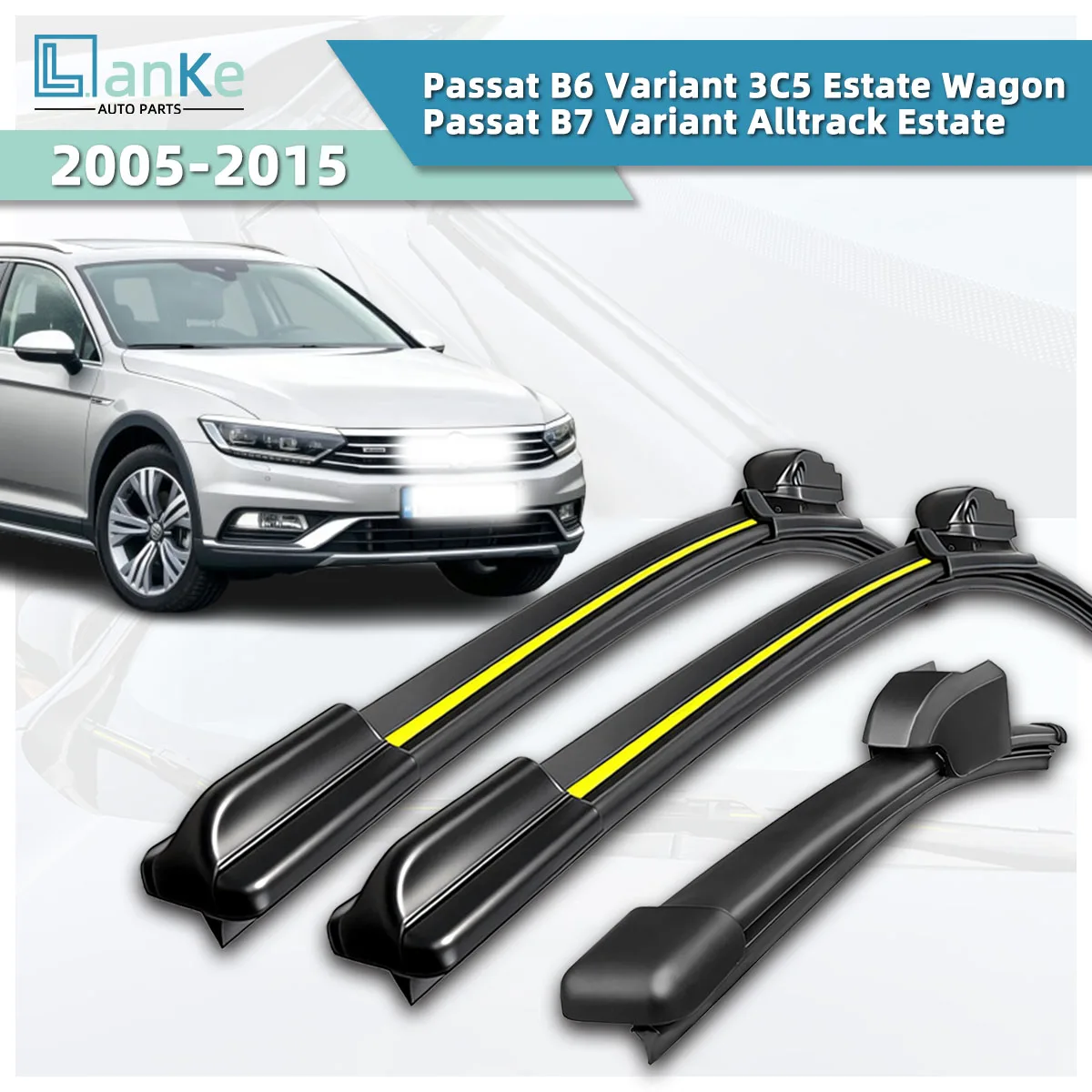 Passend für Volkswagen VW Passat B6 Variant 3C5 Kombi/Passat B7 Variant Alltrack Kombi (2005-2015) Auto-Windschutzscheibenwischer