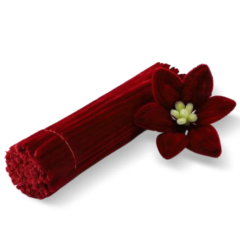 Premium Fluweelzachte Chenille Stengels DIY Knutselset 30 cm 100 Stuks Niet-toxisch Makkelijk te Buigen voor Kinderen en Volwassenen Handwerk Plezier Kunstmaterialen