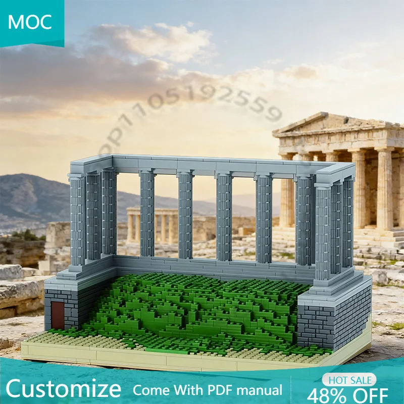 

1216 деталей Модульный конструктор Calton Hill Viewpoint MOC, настраиваемый, технологичный дизайн, игрушка-конструктор DIY, подарок на день рождения