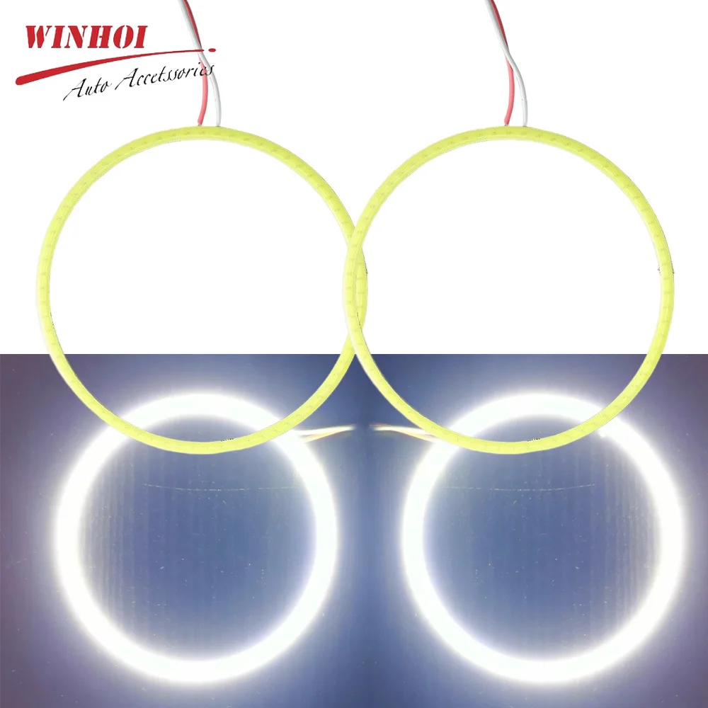1PC 70 80 90 100 110 120mm LED Angel Eyes for Car Halo Ring Lamp 12-24V Fog Light Car Daytime Running Lights DRL Decorative Lamp