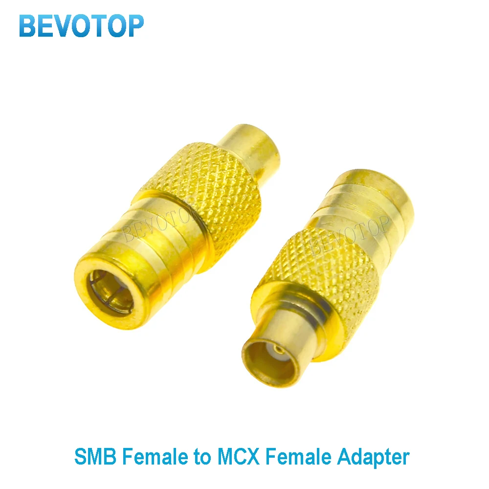 

100PCS/lot SMB Female Jack to MCX Female Jack Connector Straight Adaptor High-Quality 50 Ohm Gold plated RF Converter Connector