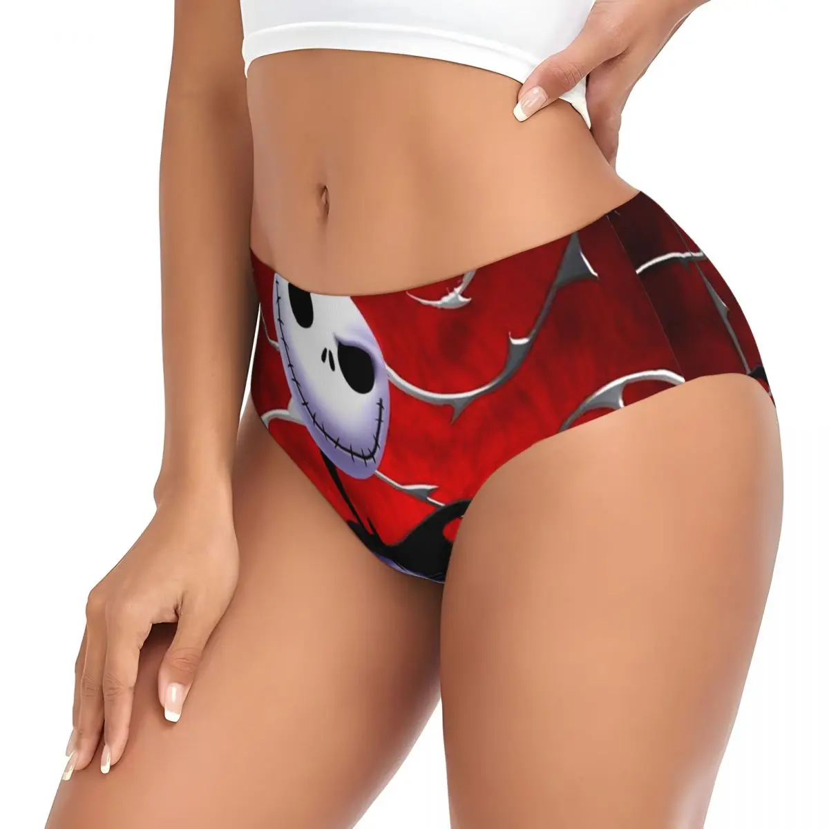 مخصص تيم بيرتون عيد الميلاد فيلم الرعب ملخصات الملابس الداخلية النسائية تمتد مريحة السراويل سراويل جاك سراويل موجزة