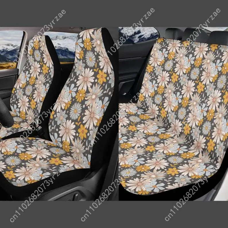 

Summer Flower Car Seat Covers Universal Environmentally Friendly Interior Decorations Comfortable Breathable Car Seat Covers