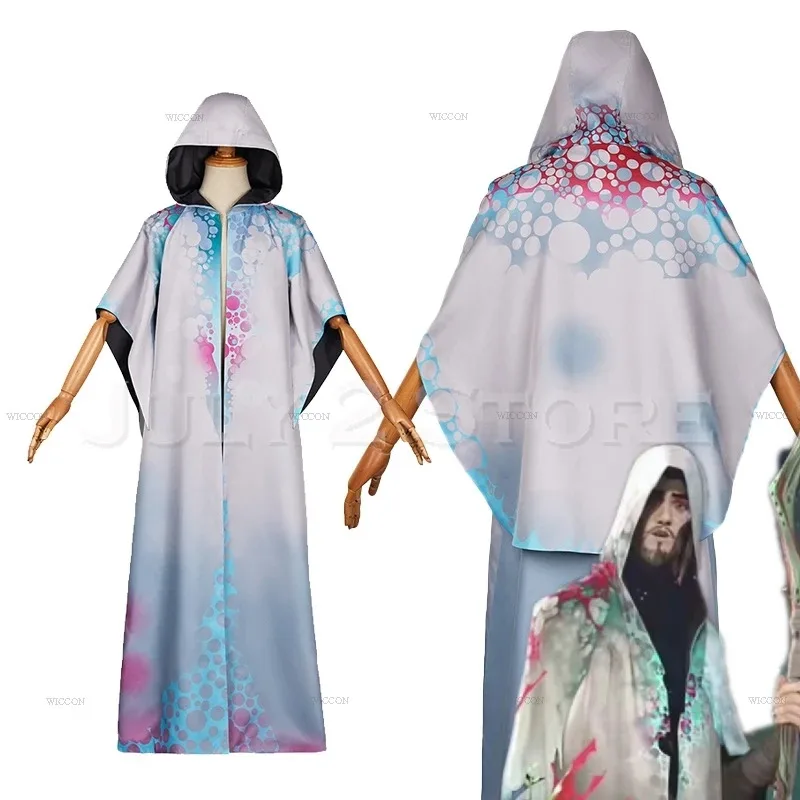 

asdh8@Anime Arcane S2 Viktor Cosplay Costume Colorful Cloak Cape Wig Hextech Outfits Halloween Hooded Carnival Fancy Disguise Cl