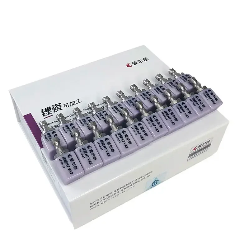 Upcera UP-CAD Dental Lithium Disilicate Glass Ceramic C14 Blocks HT/LT For CAD CAM Single Crown Veneer Dentistry Materials