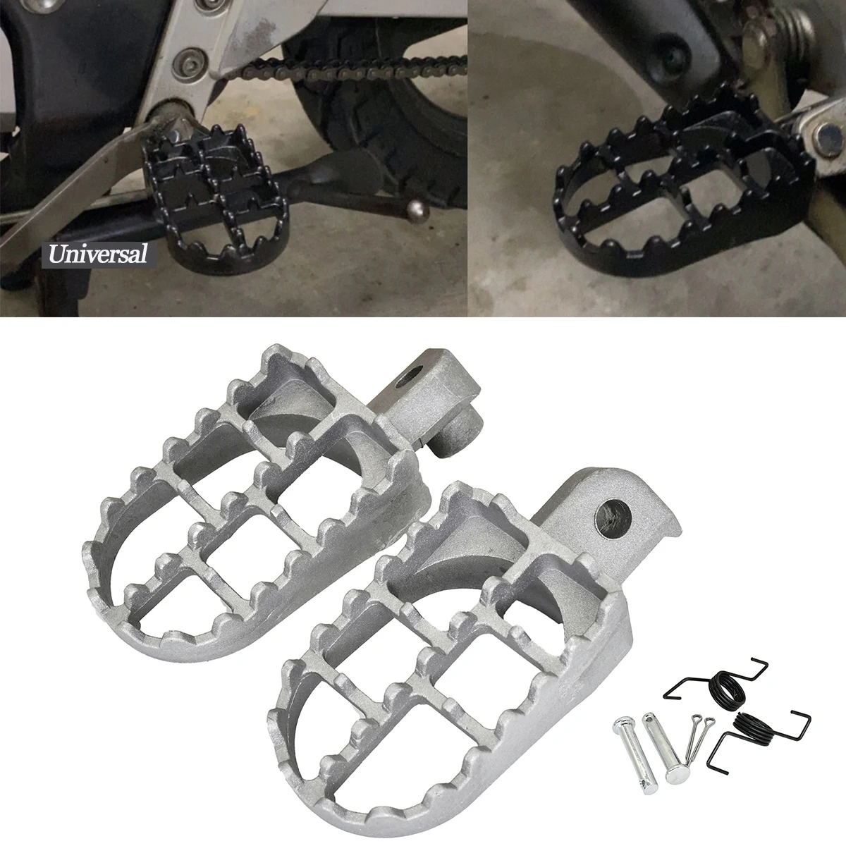 Motorcycle Dirt Bikes Foot Pegs Rests Footpegs For Yamaha PW50 PW80 TW200 Honda CRF50 CRF70 CRF80 CRF100F Universal Accessories