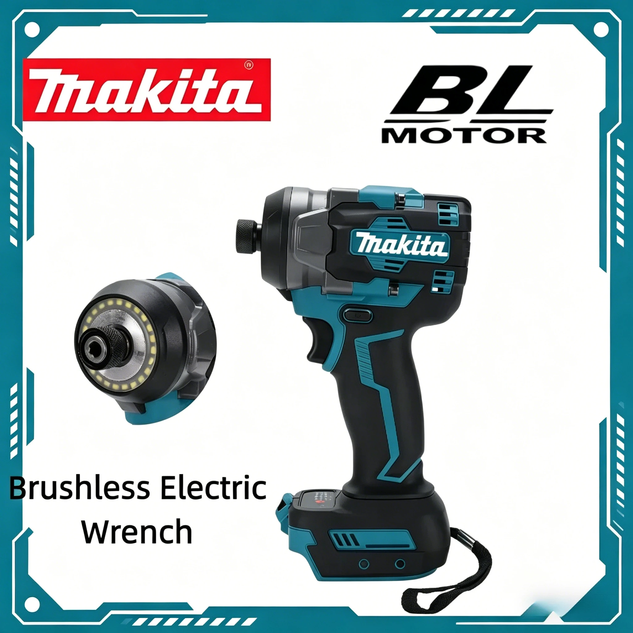 

Ударный гайковерт Makita с высоким крутящим моментом 3500 уд/мин, 550 Нм, высокая концентричность, безопасен для ремонта электрооборудования, электроинструмент