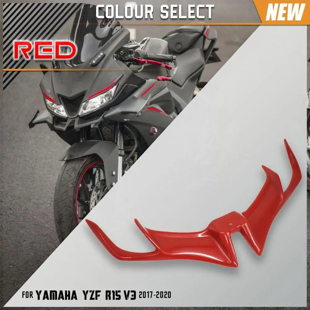 Motorcycle Front Fairing Winglet Wing Cover Trim For R15 V3 2017-2020 Shark Fin Beak Motorcycle Decorative Accessori D9r7