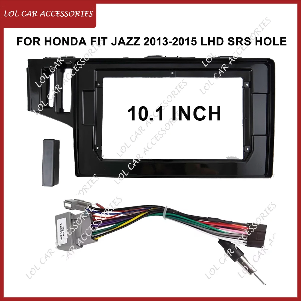 

10,1-дюймовый лицевой панель для Honda Fit Jazz 2013-2015, автомобильный радиоприемник, стерео Android MP5, корпус панели, рамка 2 Din, крышка головного устройства, приборная панель