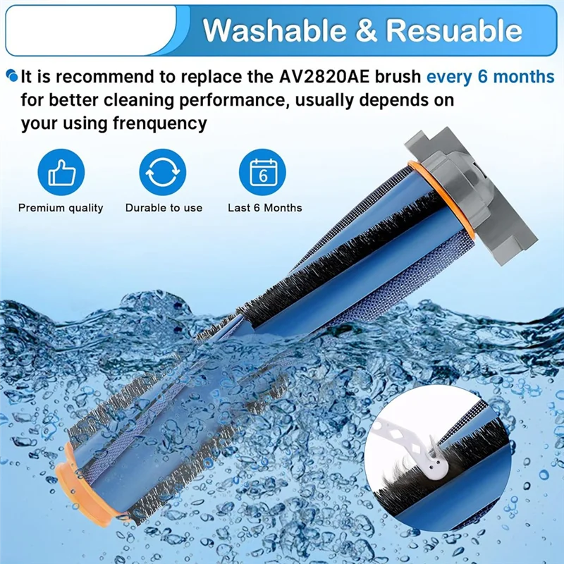 ABZA-Roller Brush For Shark AI Robot AV2501S AV2501AE RV2310 RV2310AE AV2610WA AV2310AE Vacuum Cleaner Parts