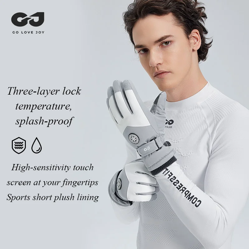 

Winter Gloves for Men Women - Waterproof Warm Glove for Cold Weather, Thermal Gloves Touch Screen Finger for Running