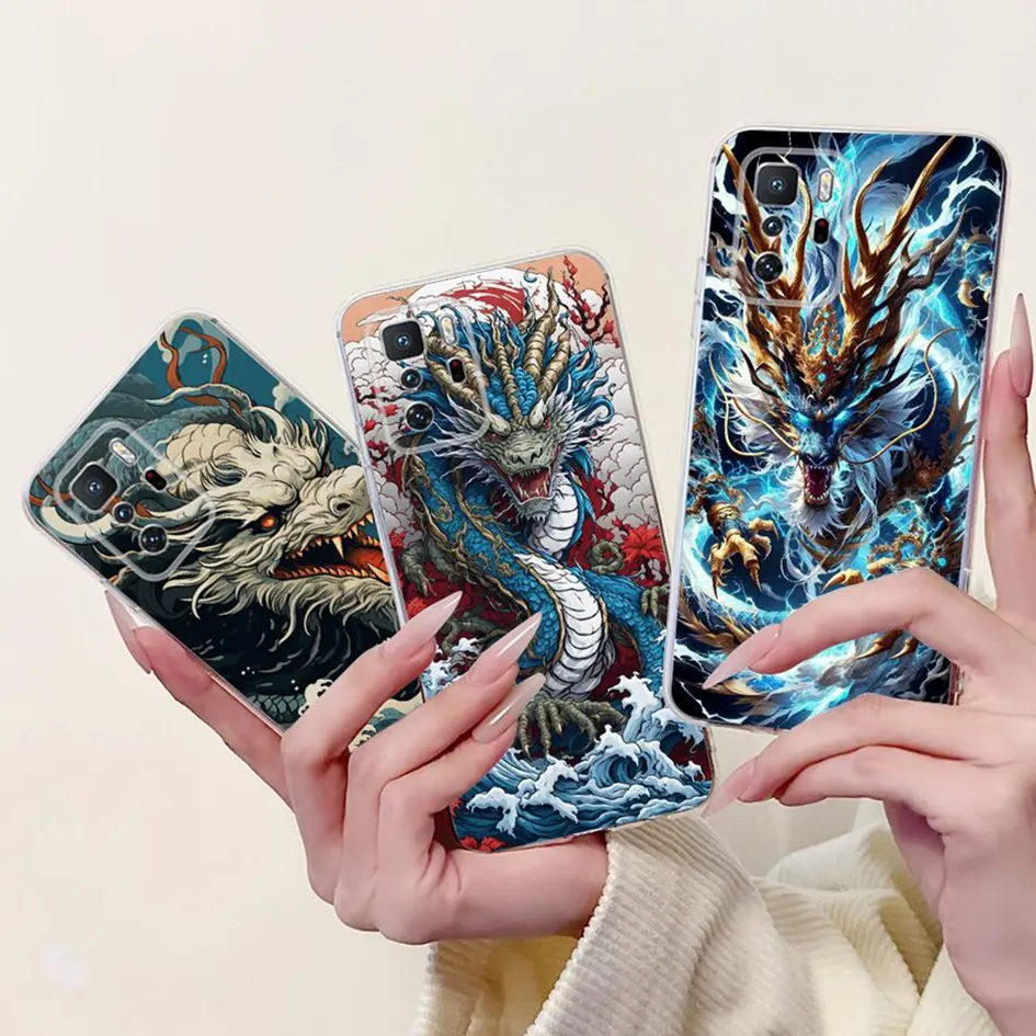 Для Xiaomi Poco X3 GT чехол Redmi Note 10 Pro 5G Fundas Cool Dragon прозрачный чехол для телефона Xiaomi Poco X3GT PocoX3 GT бампер