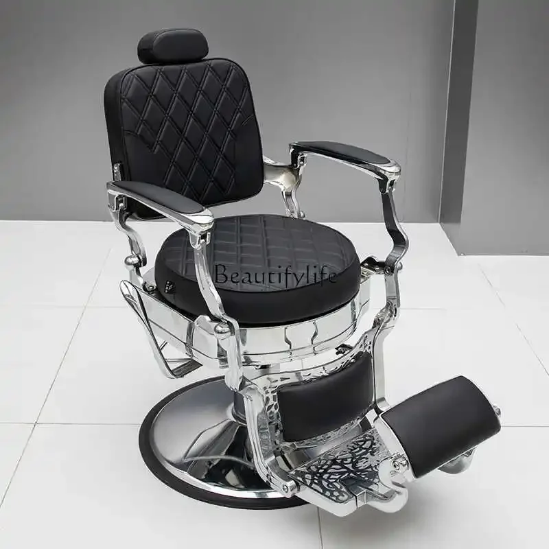 Stainless Steel Barber Chair Can Be Put down Simple Hot Dyeing Chair