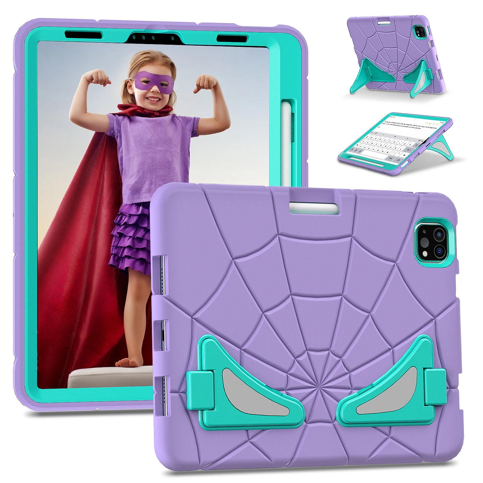 

For iPad Air 11 Pro 11 2024 11th 2025 10th Air 4 5 10.9 7th 8th 9th 10.2 5th 6th 9.7 Mini 6 7 Armor Kids Shockproof Tablet Case