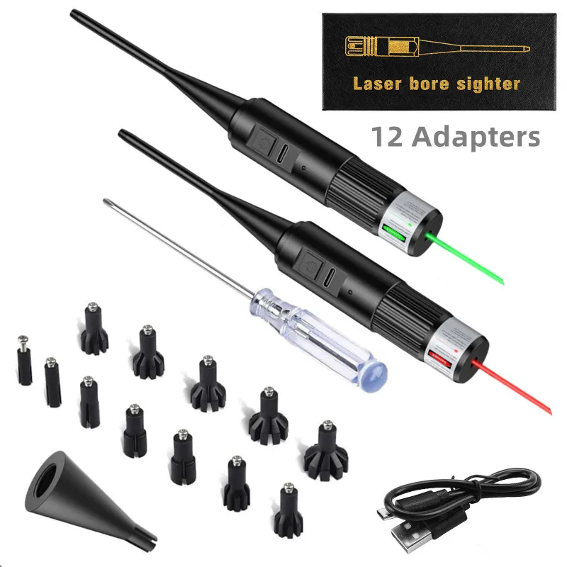 

Комплект прицела с 12 адаптерами подходит для калибров от .17 до 12GA, красно-зеленый лазер для прицела Zero