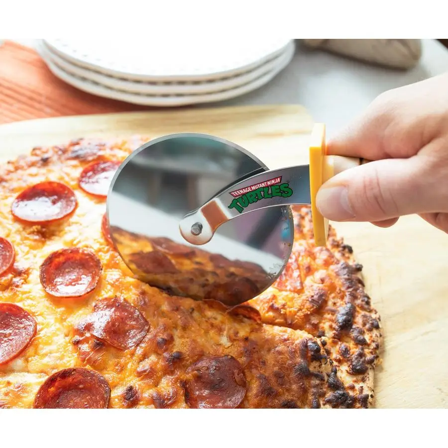 

Mutant Ninja Turtles Pizza Cutter and Baking Stone Set Deluxe Cookware For Oven and Grill