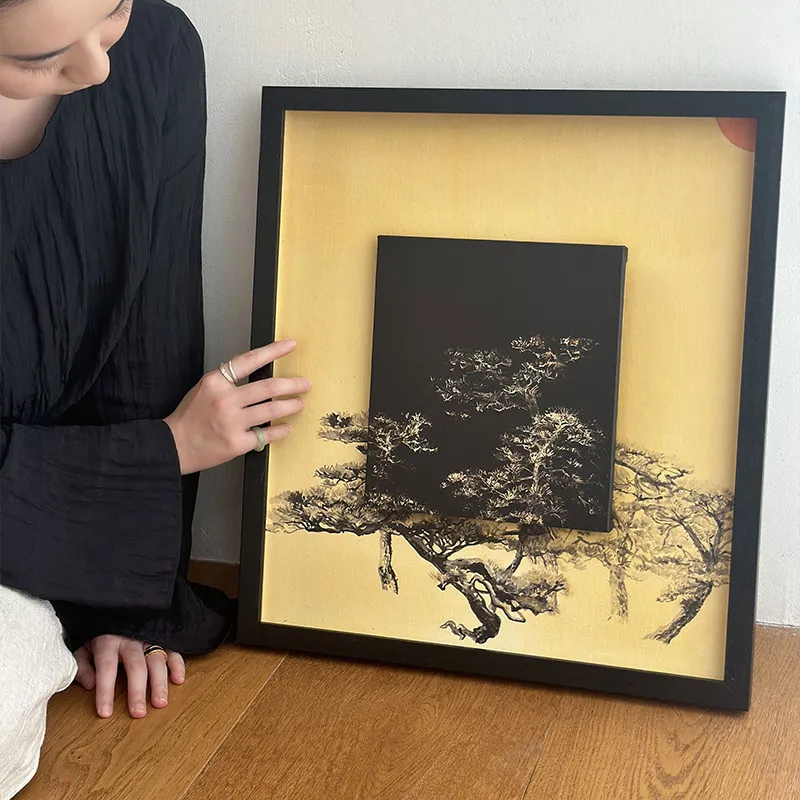 Modern Oriental Aesthetics Decorative Painting Vintage Home Wall Decor Living Room Calligraphy Arts Office Collection Ornaments