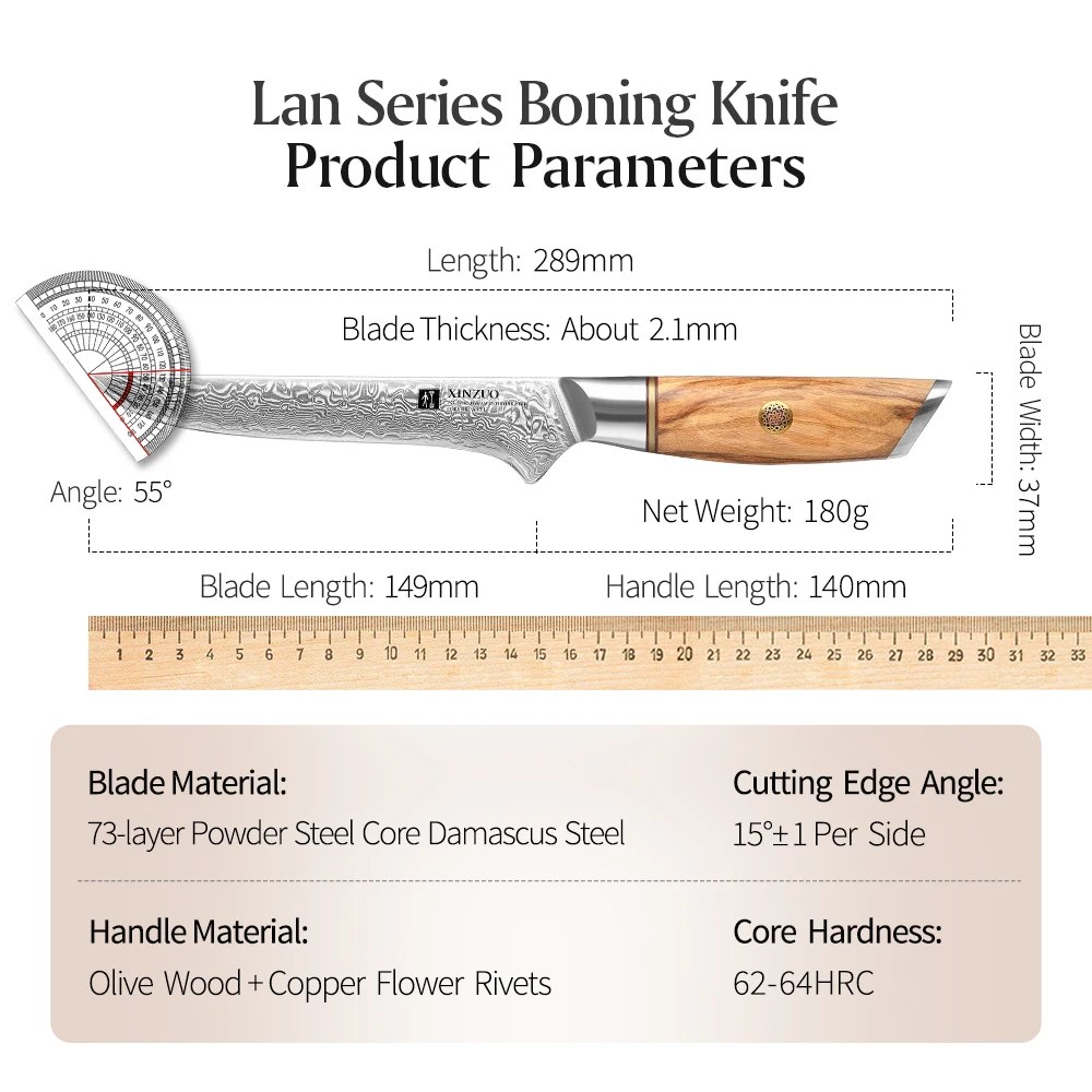 XINZUO-cuchillo afilado para deshuesar, herramienta de cocina, diseño Original, 6 \
