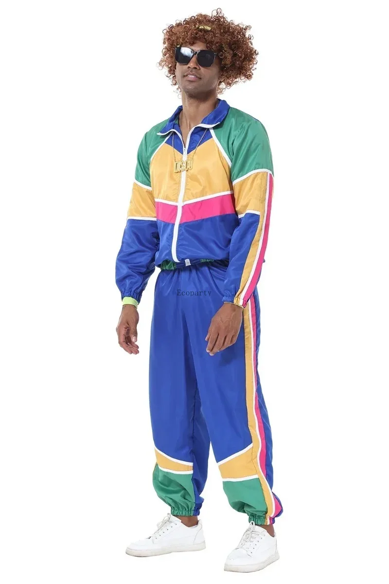 Disfraz Hippie para Mujer y Hombre, Estilo Retro de los 80 y 90, Ropa Deportiva Hippie, Disfraz de Discoteca, Disfraz de Halloween, Ropa para Juegos de Rol