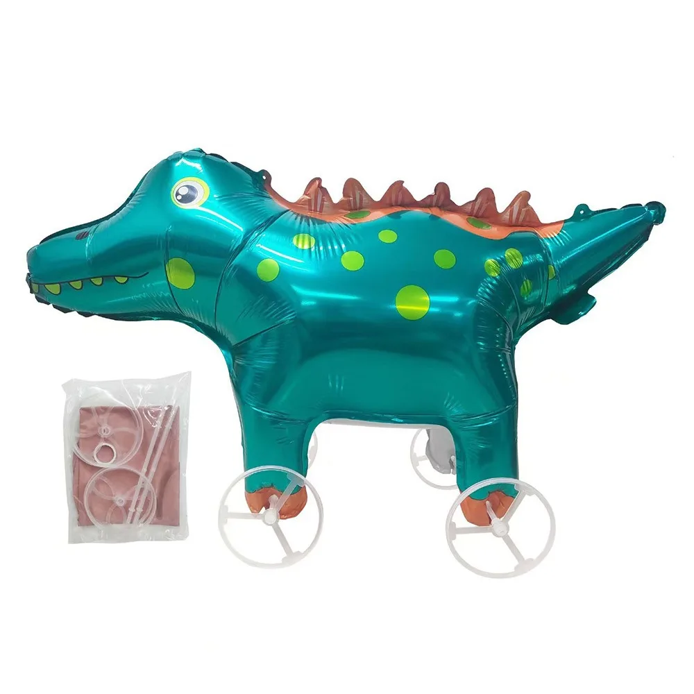 

4D Design Walking Balloon Aluminum Foil Cartoon Animal Foil Balloon Rope Pulley Large Size Pulley Balloon Party Decoration