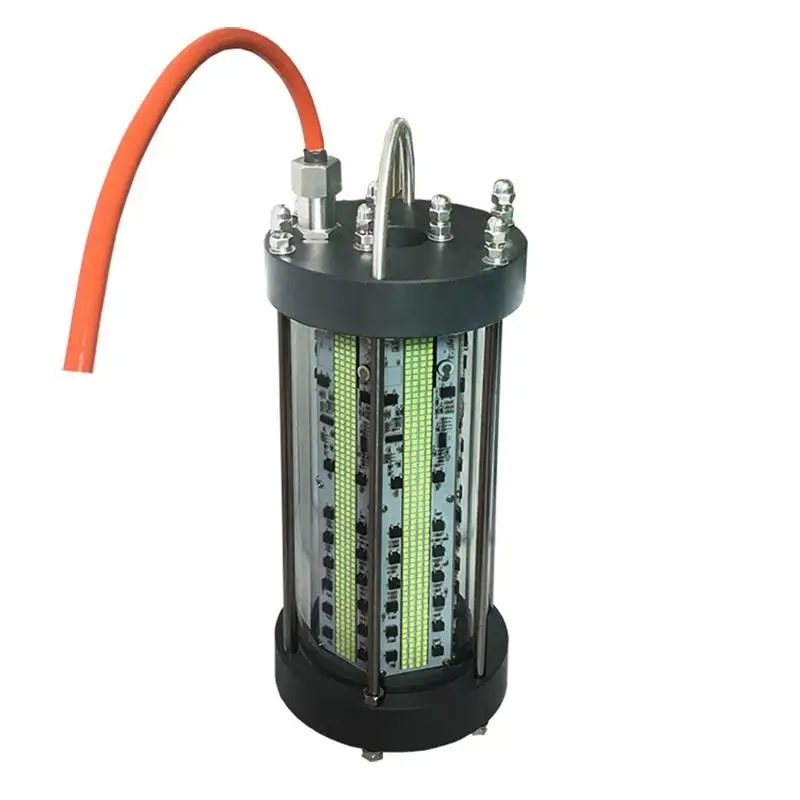 Luz de pesca subacuática de 1000W de profundidad completa, luces Led subacuáticas para atraer a la pesca