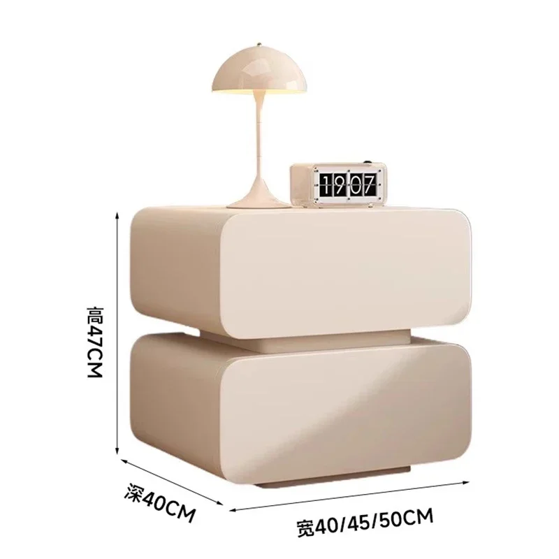 Bedroom Bedside Table Nightstands Nordic Room Night Bed Desk Storage Sofa Side Low Stand Nachttisch Designer Design Living image 6
