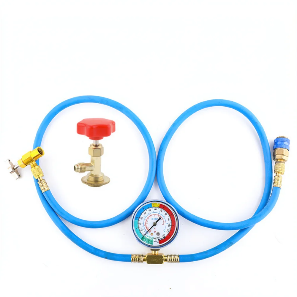 R134A AC Refrigerant Recharge Gauge Pipe Automotive Air Conditioning Testing Tool Car System Pressure Diagnostic Equipment