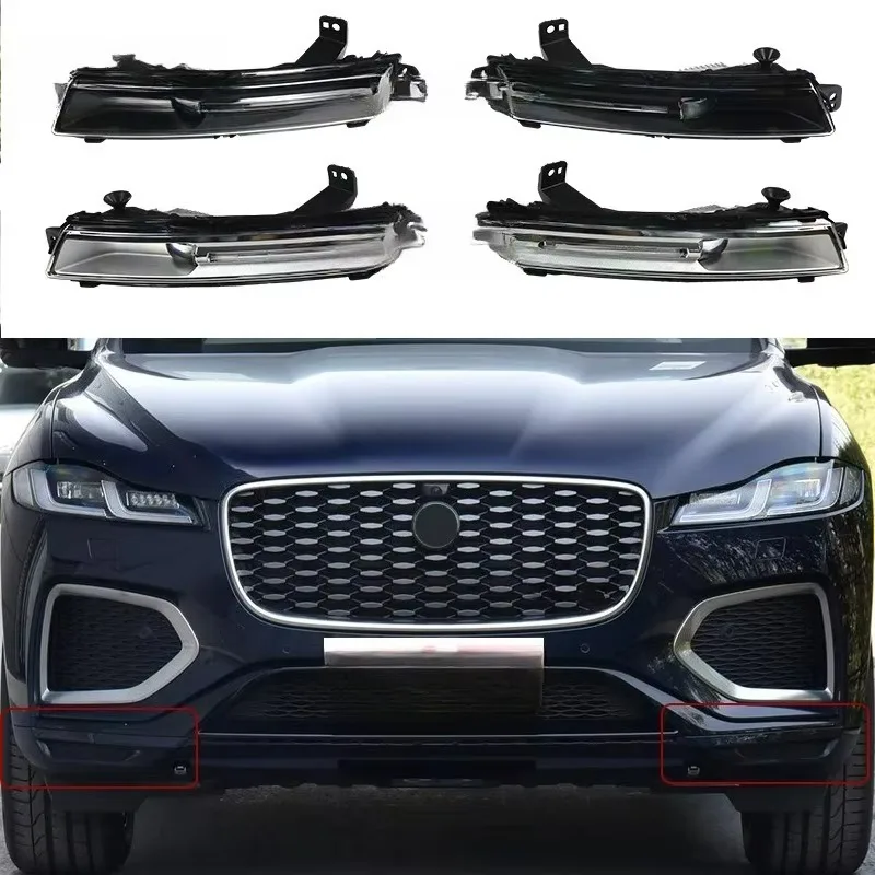 Universal for Jaguar F-PACE E-PACE for Land Rover Discovery 5 Car LED Fog Light Car Bumper Foglamp Daytime Running Light