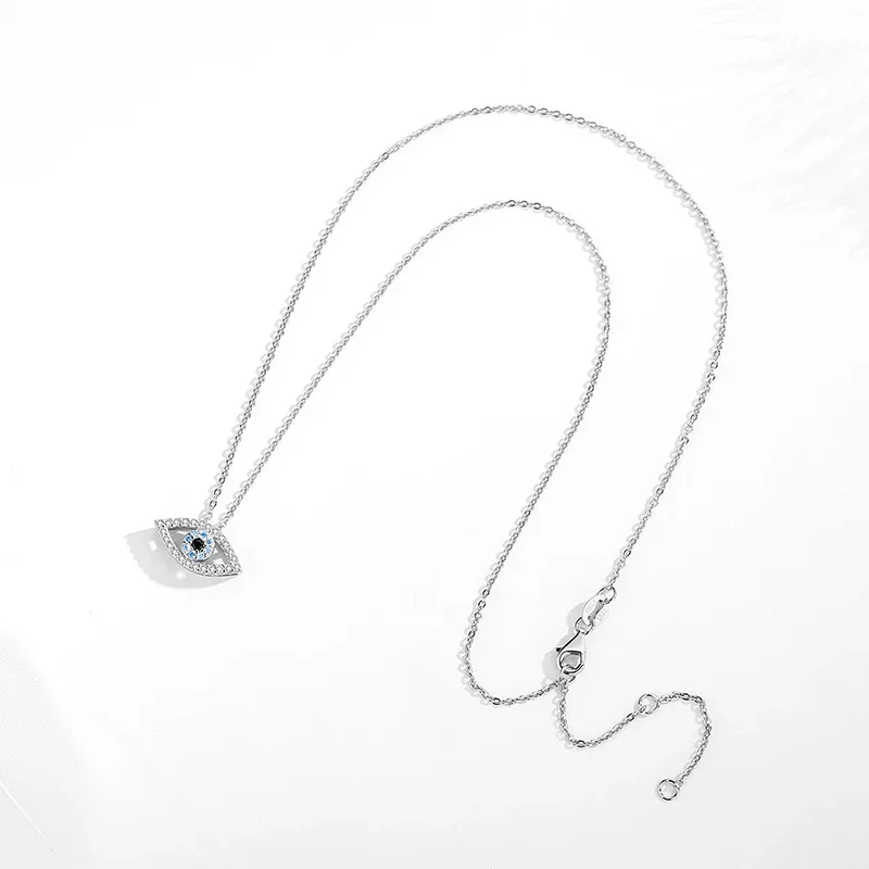 TONGZHE Evil Eye Pendant Necklace For Women 925 Sterling Silver Lucky Zircon Turkey Girls Gifts Party Fine Jewelry