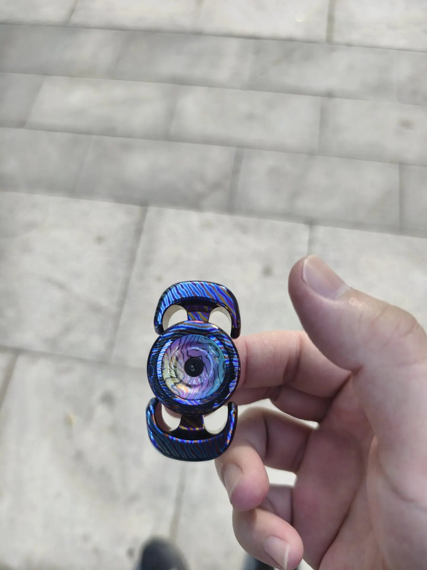 Used EDC YH SP4xl Titanium Horse Body + Zirconium Horse Anode Color Patch EDC Decompression Toy