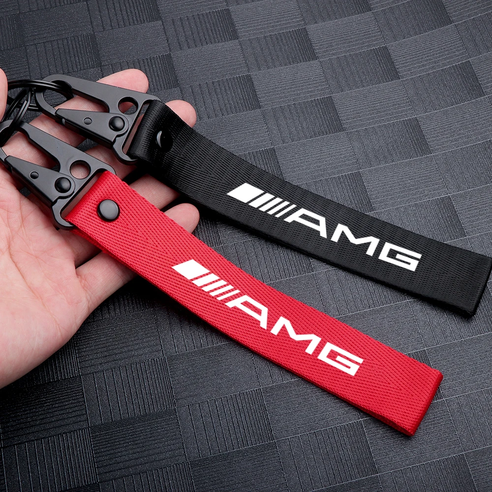 1 шт. металлическое кольцо для автомобильных ключей, ленточный шнурок, брелок для ключей, аксессуары для Mercedes Benz AMG CLK CLA A180 W108 W201 W212 W213