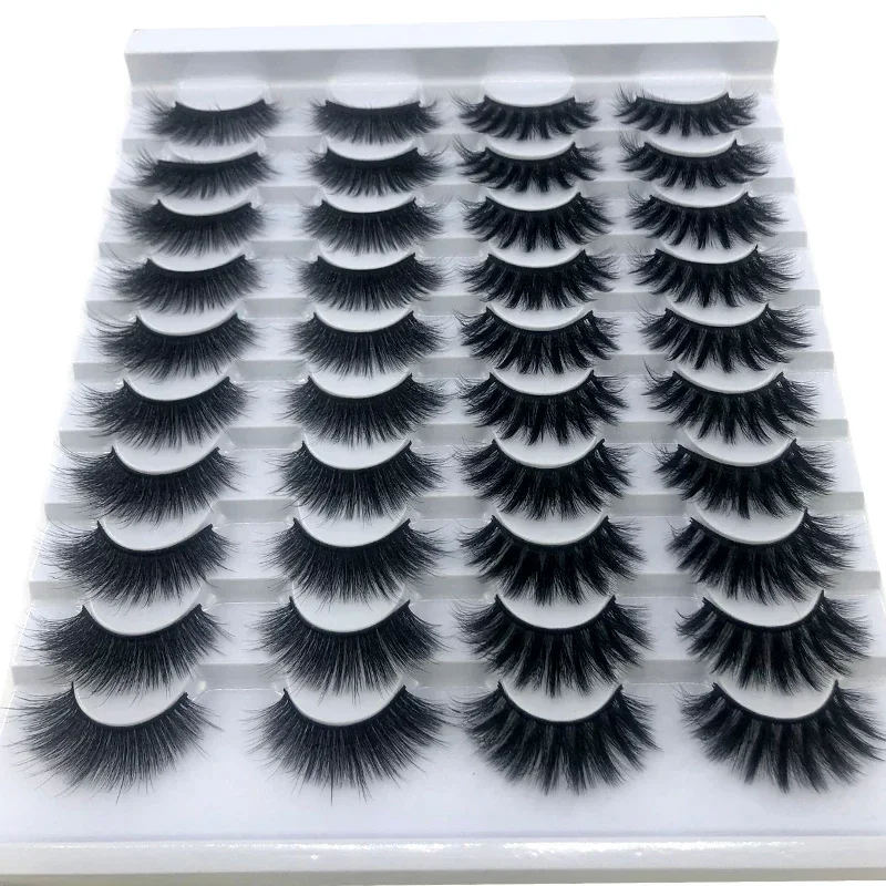 Nouvelles 20 paires de cils en vison 3D, 100% sans cruauté, faits à la main, réutilisables, naturels, populaires, faux cils