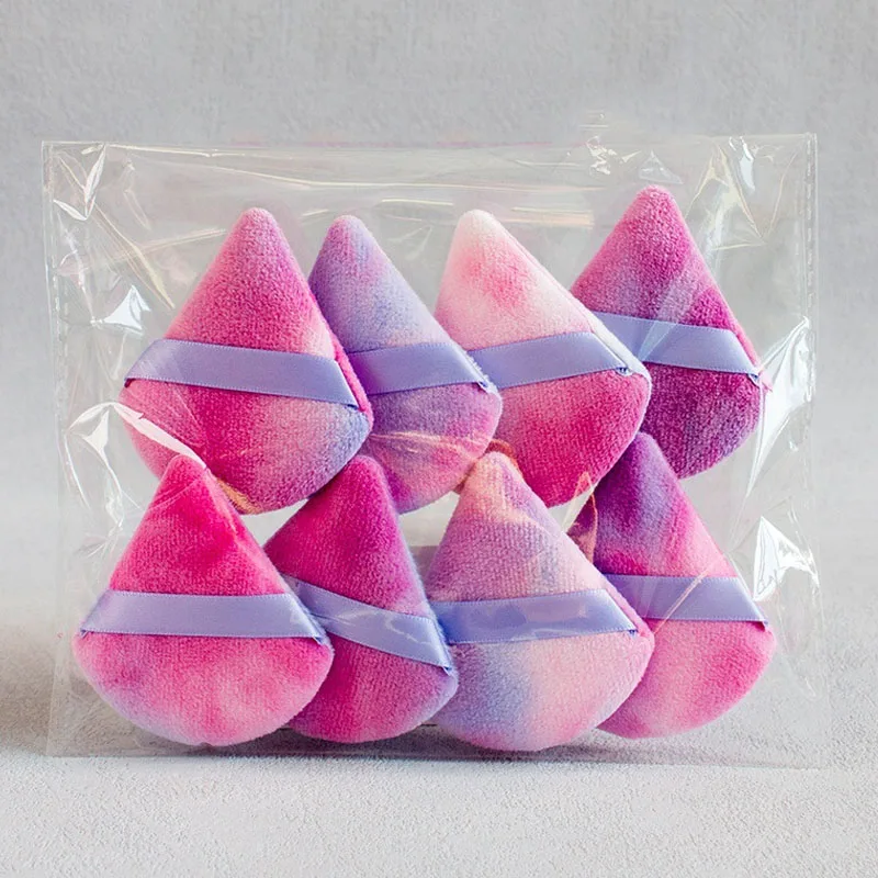 20 pçs em forma de triângulo pó puffs macio rosto maquiagem esponja multi-colorido mini puff mulher maquiagem ferramentas de beleza 7*6.8*1cm