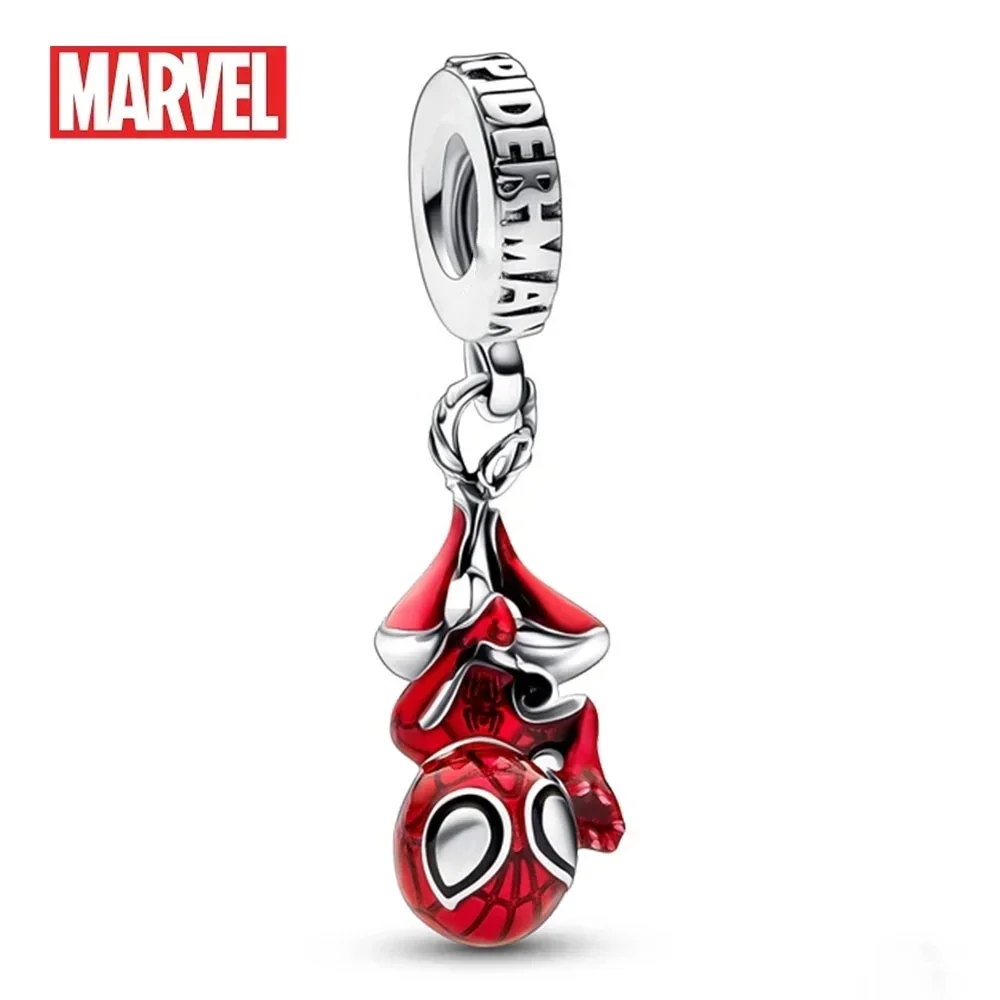 Disney-925 encantos banhados a prata para homens e mulheres, maravilha maravilha, diy grânulos, se encaixa pulseiras pandora originais, acessórios pingente, presente